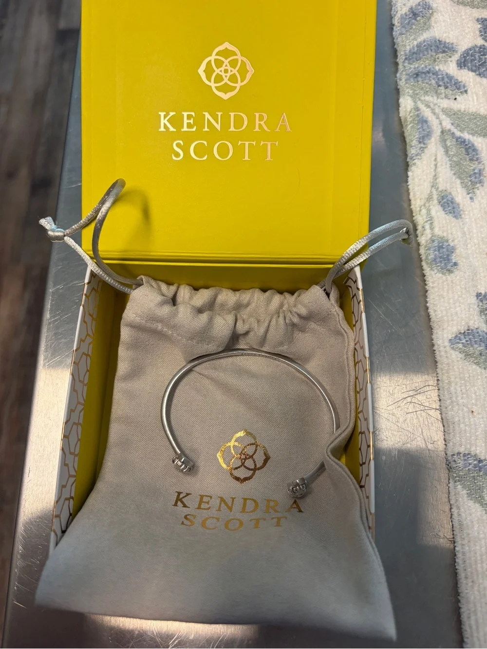 Kendra Scott Silver Open-Ended Cuff Bracelet